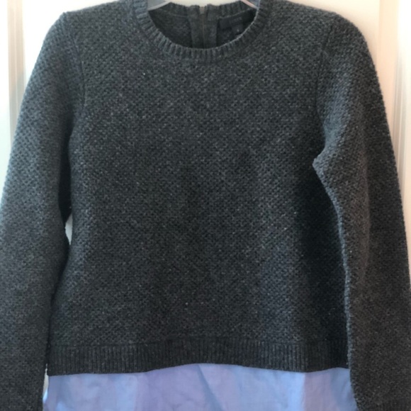 J Crew Navy Lambswool Shirttail Sweater Size S - Picture 11 of 16